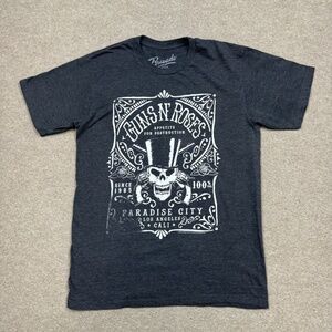 Guns N Roses Graphic T Shirt Men's Size M Gray Short Sleeve Crew Neck Bravado